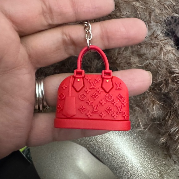 Designsbyheiddy Accessories - Red Fashion Mini Bag Keychain/Charm